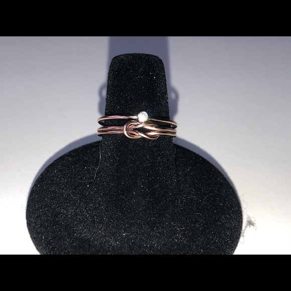 2 🌹 rose gold filled rings wear together size 7 - Picture 3 of 10